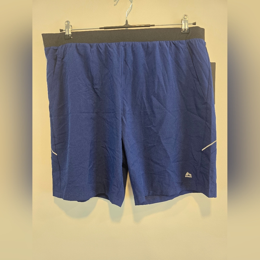 RBX Men's Athletic Shorts - Blue and Black Size XL NWT.